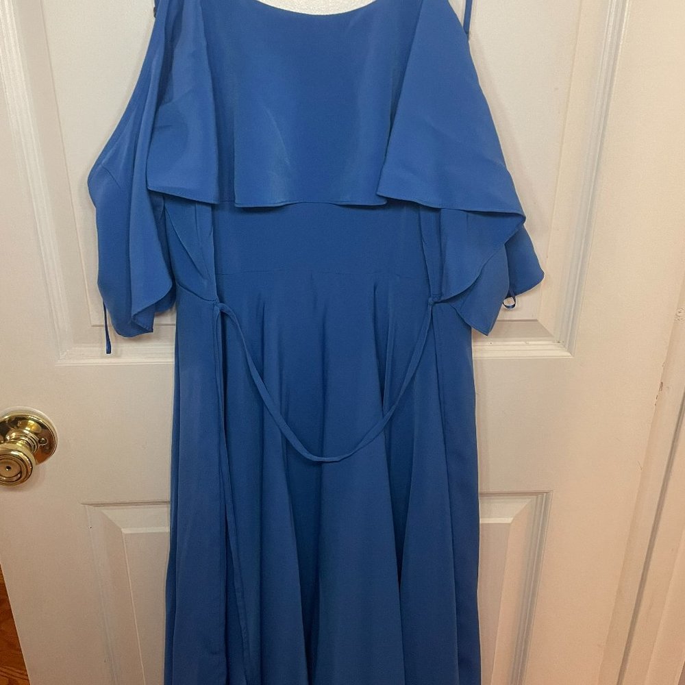 Cece blue full skirt dress